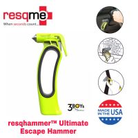 0resqhammer™ Ultimate Escape Hammer,  ค้อนทุบกระจก มีดตัดเข็มขัดนิรภัย ของresqmeแท้