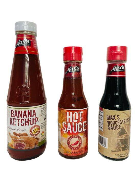 Max’s Set Banana Ketchup Hot Sauce and Worcestershire Sauce Set Lazada PH