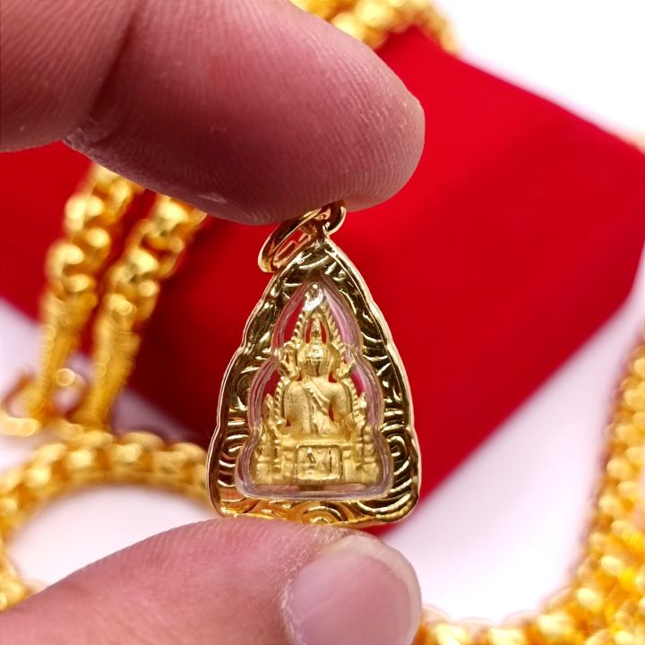 p735-พระพุทธชินราช-จี้พระพุทธชินราช-พระชินราช-องค์เล็ก-เด็กใส่ได้-ห้อยคอ-สีทอง-ชินราช-วัดพระศรีรัตนมหาธาตุฯ-พิษณุโลก-กรอบทองไมครอน