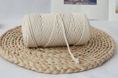 เชือกคออตอน4มิล.100ม.cotton rope 4mm100m.  Macrame DIY(ไม่มีแกนกระดาษ)