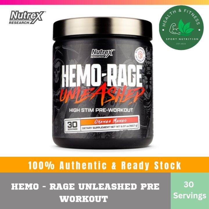 [NEW] [EXPIRY DATE 2025] Nutrex Hemo Rage Unleashed High Stim Pre