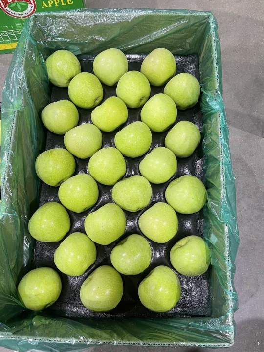 แอปเปิ้ลเขียวจีน-aaa-100-110-120-ขนาดกลางมาตรฐาน-รสออกเปรี้ยว