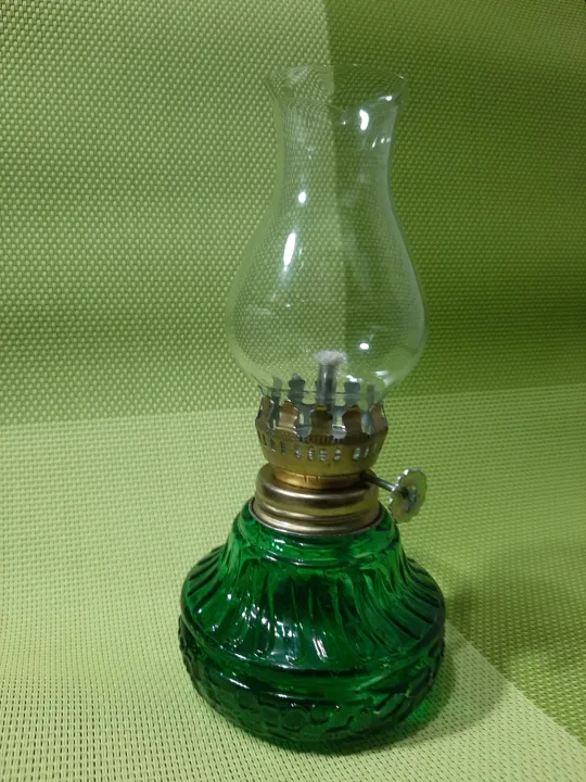 Beautiful Vintage Green Kerosene Lamp Lazada PH