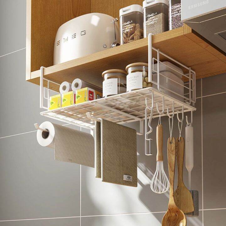 Kitchen Hanging Basket Rack Under Rack Home Iron Bedroom