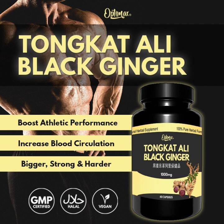 TongKat Ali & black ginger 60 serving, Halal, Supports healthy hormone