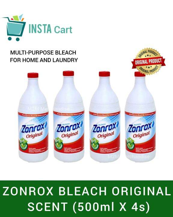 ZONROX BLEACH ORIGINAL SCENT (500ml X 4s) Lazada PH