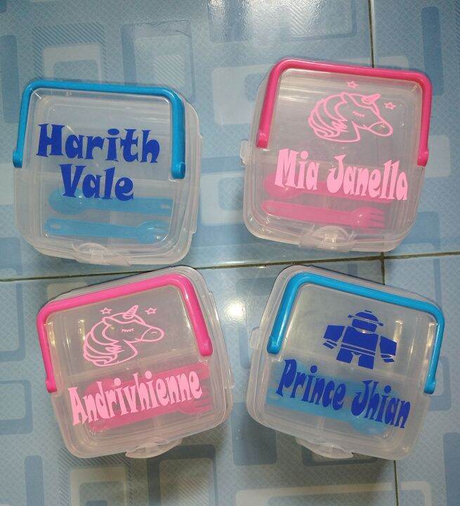 Personalized Bento Box with 4 Compartments FREE NAME Lazada PH