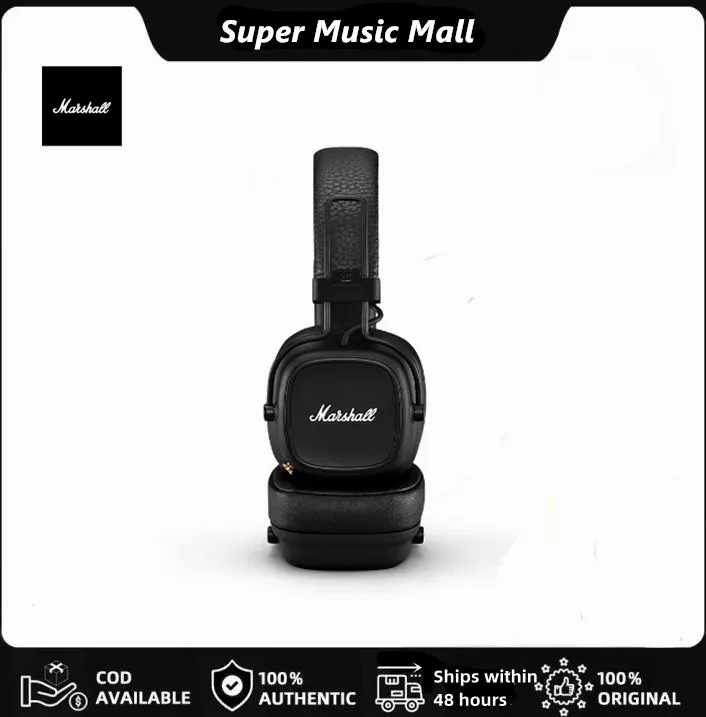 Marshall Major 3 III Wireless Bluetooth On Ear Headphones with Mic