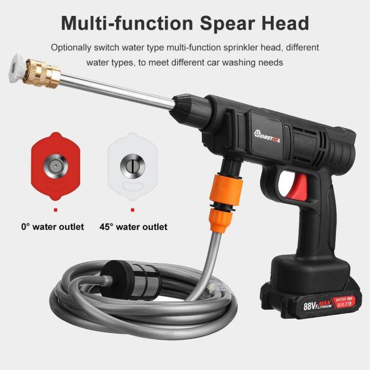Cordless Water Jet High Pressure Washer Spray Gun Washer Spray Kit