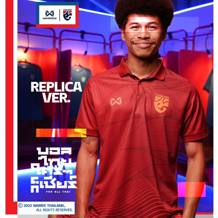 WARRIX เสื้อทีมชาติ  Thailand National Team Kit 2022/23 (Replica Version) (WA-224FBATH52)