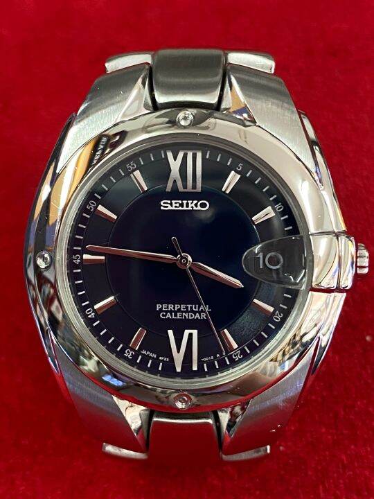 seiko-perpetual-calendar-quartz-ตัวเรือนสแตนเลส-ปฏิทิน100-ปี-นาฬิกาผู้ชาย-มือสองของแท้