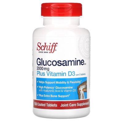 วิตามินบำรุงกระดูก Schiff Glucosamine Plus Vitamin D3 ขนาด 150 เม็ดข