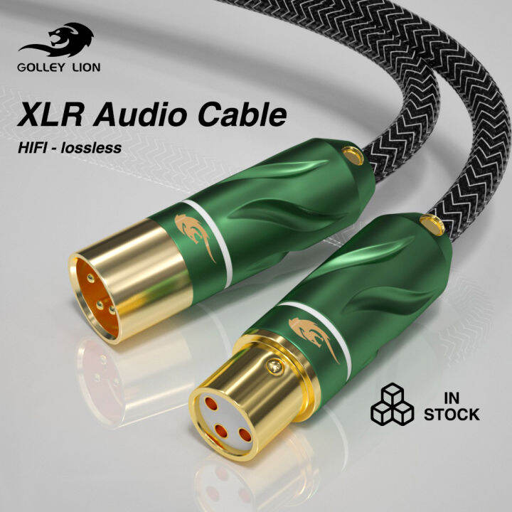 GOLLEY LION XLR Microphone Cables Premium Balanced XLR Cable 3Pin Male
