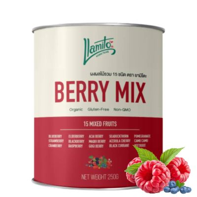 Organic Berry Mix Powder ผงเบอร์รี่มิกซ์ ออร์แกนิค คัดเกรดคุณภาพ เบอร์รี่รวม ผงเบอร์รี่รวม ขนาด 250 กรัม