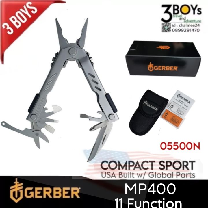 คีม-gerber-รุ่น-mp400-ของแท้-คีมแบบสะบัดออก-แข็งแรง-ขนาดกระทัดรัด-11ฟังก์ชั่น-พร้อมซองผ้าไนล่อน