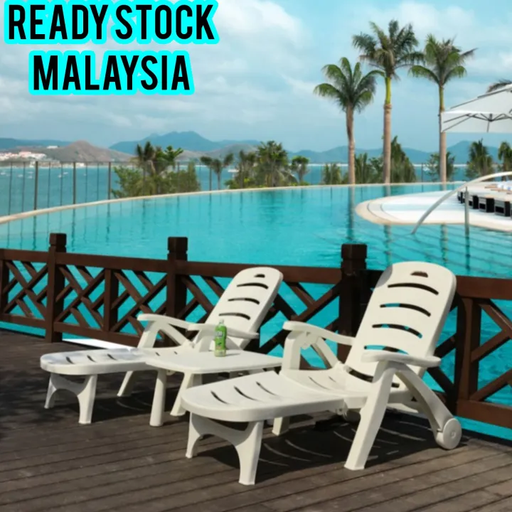 swimming pool chair/beach chair/kerusi kolam renang Lazada