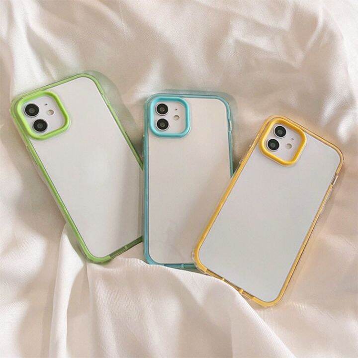 พร้อมส่งจากไทย-เคสประกบสีไอโฟน-เคสใส-เคสซิลิโคนนุ่ม-เคสกันกระแทก-ไอโฟน-12mini-13mini-12มินิ-13มินิ