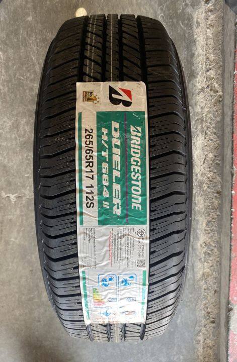 ยางรถยนต์bridgestone-265-65r17-dueler-ht684-บริดจสโตน-ยางใหม่ปี23-ราคาต่อเส้น-ฟรีจุ๊บลม