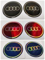 สติ๊กเกอร์เทเรซิ่นนูนอย่างดี โลโก้ ออดี้ logo audi ติดรถ แต่งรถ sticker ติดดุมล้อ กลม สติ๊กเกอร์ สติกเกอร์ ดุมล้อ