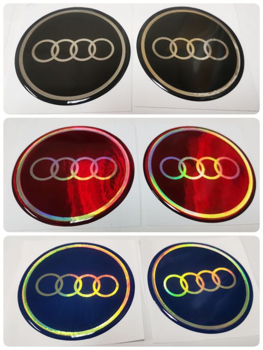 สติ๊กเกอร์เทเรซิ่นนูนอย่างดี-โลโก้-ออดี้-logo-audi-ติดรถ-แต่งรถ-sticker-ติดดุมล้อ-กลม-สติ๊กเกอร์-สติกเกอร์-ดุมล้อ