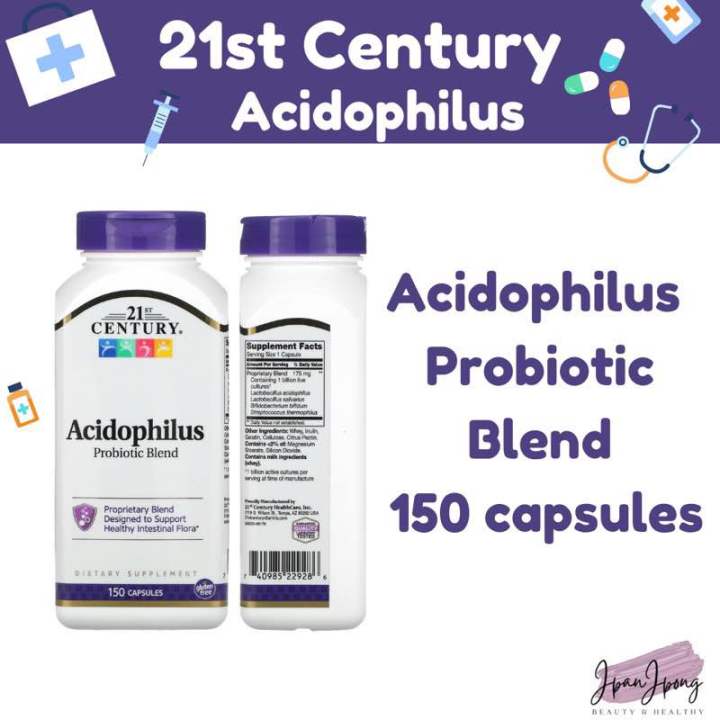 🇺🇸พร้อมส่ง/ของแท้ 21st century Acidophilus probiotic blend 150 capsules