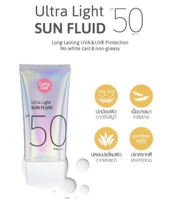 [กันแดดสายป่าน แท้ 100% ส่งไว] Cathy Doll Sun fluid เคที่ ดอลล์ซันฟลูอิด 40 ml