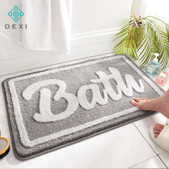 Absorbent Soft Bath Mat Bathroom Shower Rug Floor Carpet Non Slip