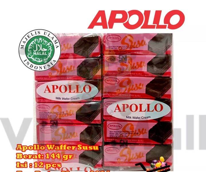 Apollo Coklat dan Susu Wafer /Apollo Coated Wafer Chocolate Milk Halal ...