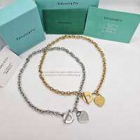 สร้อยคอหัวใจ ทิฟฟานี่ TIFFANY รุ่น Heart Tag Toggle Necklace ขนาดความยาว 48 ซม. มีอะไหล่เงิน และทอง  งานสวย เก๋มาก จี้หัวใจ เลเซอร์ข้อความ ใช้ได้ ชาย-หญิง