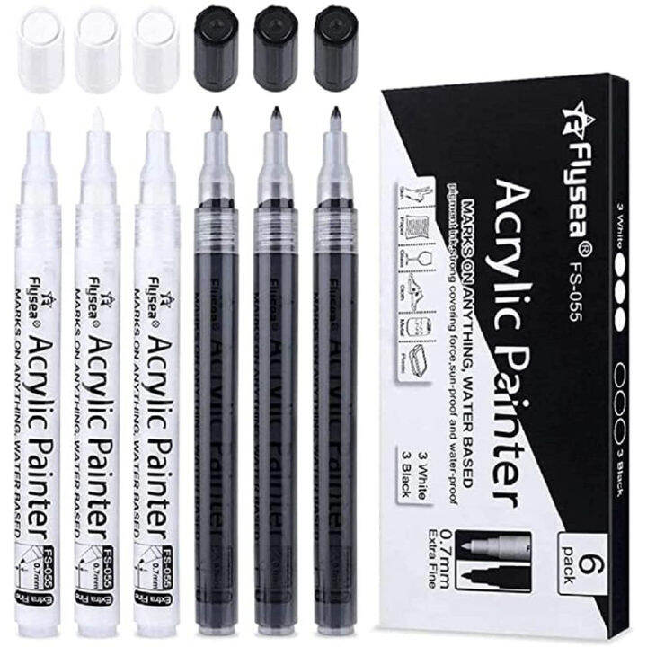 white acrylic marker pen