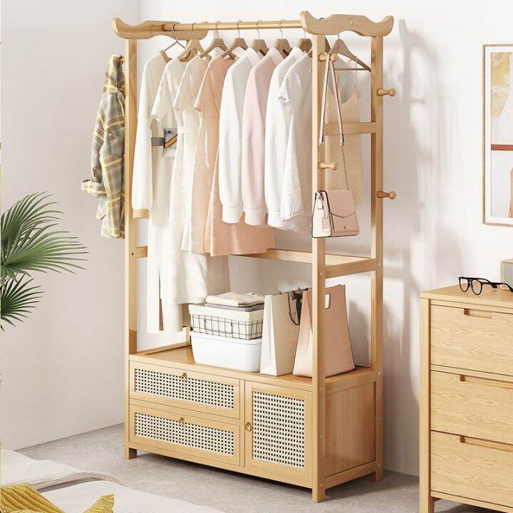 Simple Coat Rack Household Hangers Bedroom FloorStanding Clothes Rack