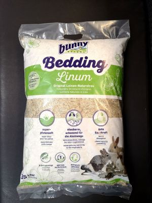 Bunny Nature Bedding Linum 35L วัาดุรองกรงเกรดพรีเทียม ผลิตจากเส้นใยลินินธรรมชาติ 100%