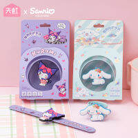 Sanrio สายรัดข้อมือป้องกันสายรัดข้อมือซิลิโคนสำหรับเด็กใช้กลางแจ้งสะดวกป้องกันการกัดและน่ารัก