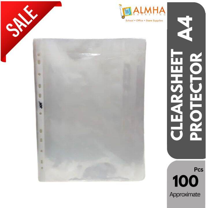 Clear Sheet Protector A4 (APPROXIMATE 100 Sheets) Lazada PH