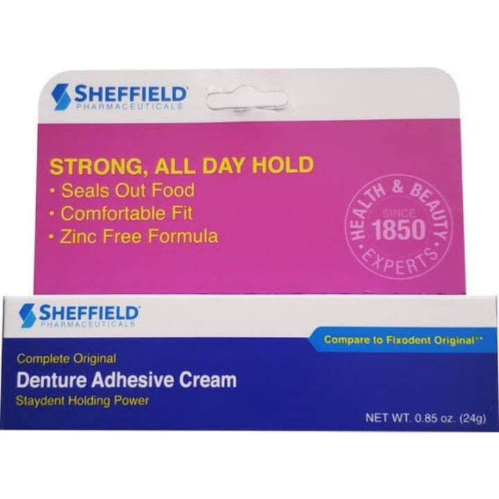 Dr. Sheffields Denture Adhesive Cream Staydent Holding Power(Made in