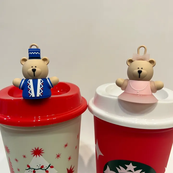 Starbucks Bearista Bear Sip Lid Cover (Starbucks Reusable Cup Sip Lid