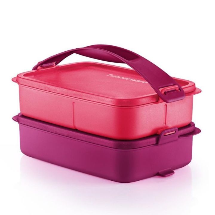 tupperware-click-to-go-900ml-ปิ่นโตทัพ-เพอร์-แวร์-มีสองโทนให้เลือก-หูหิ้วสามารถเก็บในกล่องได้เมื่อไม่ใช้งาน