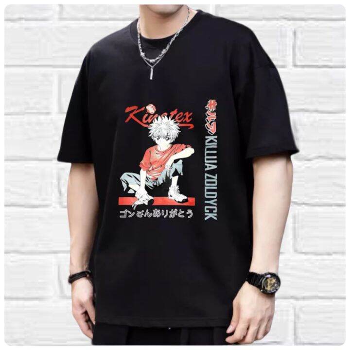 Killua and Luffy zoldyck cartoon character T-shirt Size M L XL | Lazada PH