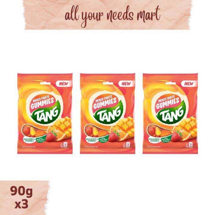 Tang ♡ Mixed Fruit Gummies 90g x3 | Lazada PH