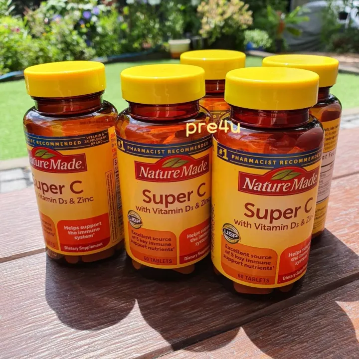Nature Made Super C Immune Complex with Vitamin D3 & Zinc (มี 2 ขนาด