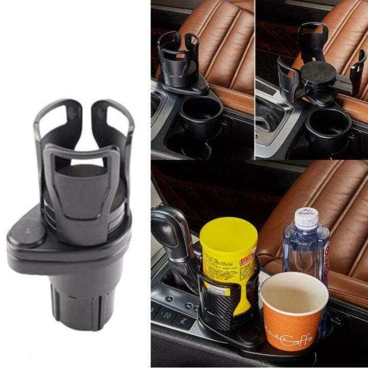 Multifunctional Car Cup Holder Carbon Fiber 360 Swivel Adjustable Car