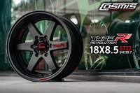 ล้อแม็ก ขอบ18 Cosmis Type-R 18X8.5 et25 6H139.7 CB106 สีดำ?ราคา1วง✅แถมจุ๊บเหล็ก? ล้อแท้มีรับประกันโครงสร้างนาน6ปีสี1ปี✅❤️