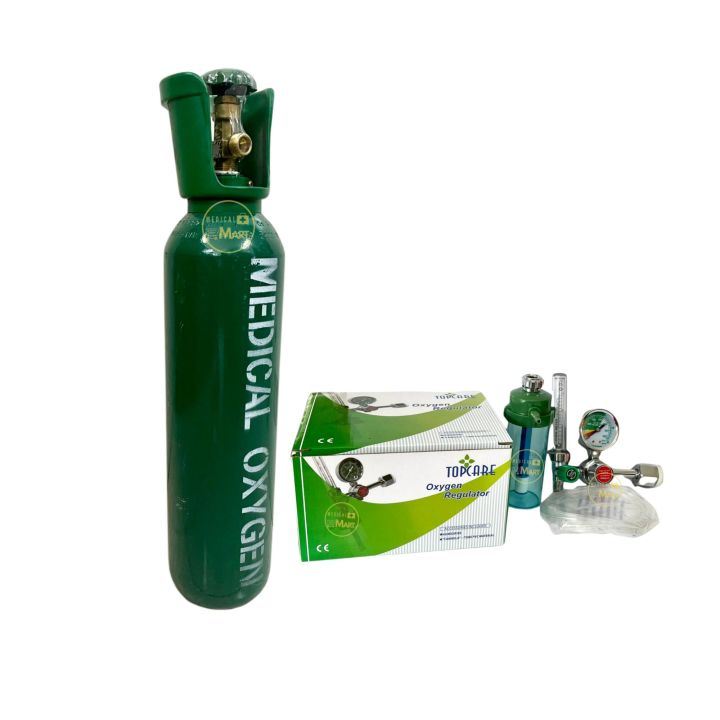 10 lbs Medical Oxygen Tank with Medical Regulator full content Complete