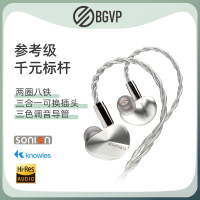 Bgvp ns10สิบยูนิตแหวนเหล็กแบบอินเอ HIFI คุณภาพเสียงสูงที่แขวนหูแบบมีสายหูฟังมอนิเตอร์หูฟังกลับ