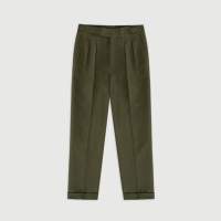 (bob’s your uncle) - Gurkha Trousers Olive - กางเกงขายาวเอวสูง ผ้า Cotton สีเขียวโอลีฟ