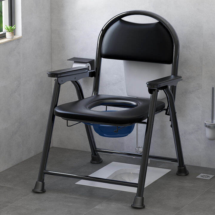 Potty Chair for Elderly Heavy Duty Folding Toilet Chair Toilet Portable