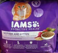 อาหารแมวเม็ด ยี่ห้อ IAMS MOTHER AND KITTEN สูตรลูกแมว รสไก่ ขนาด1กิโล (1ถุง)