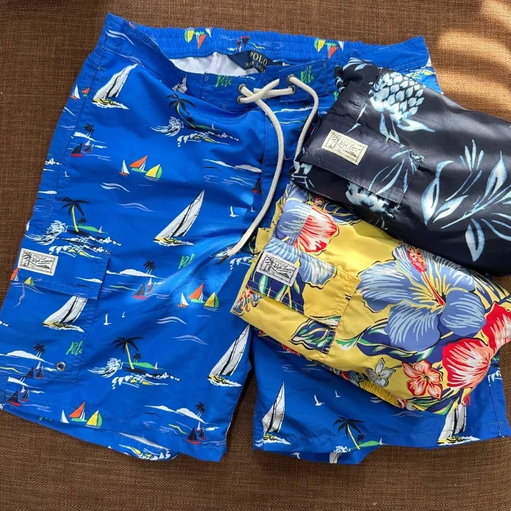 SALE‼️สินค้าพร้อมส่ง⚡️Polo Ralph Lauren Kailua Printed Swim Trunks |  