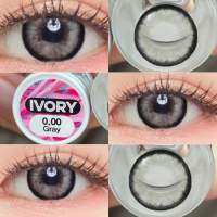 คอนแทคเลนส์แฟชั่น Ivory สีเทา สีน้ำตาล ขนาด 14.5