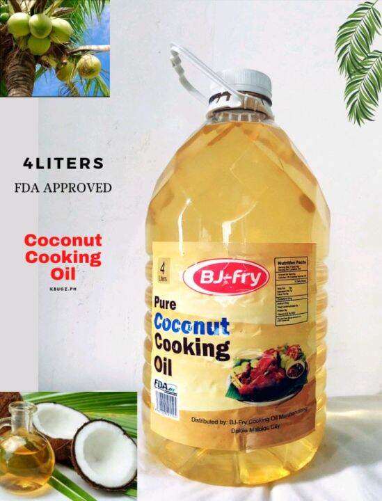 BJFry Pure Coconut Cooking Oil 4Liters Lazada PH